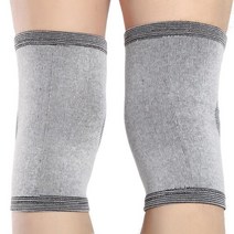 무릎 따뜻한 지원 중괄호 다리 관절염 부상 체육관 슬리브 탄력 붕 패드 숯 니트 화이트 벨트 그레이 2 개