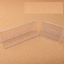 투명 플라스틱명패 테이블용 이름표꽂이 거치대 홀더, 150x70mm