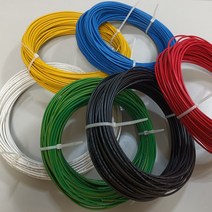 KIV전선 0.5SQ 0.75SQ 1.0SQ 1.5SQ 2.5SQ 4SQ 6SQ 10M단위 절단판매 녹색 백색 적색 청색 황색 흑색 갈색 녹-황색 보라색 주황색 회색, 1개