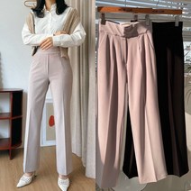 봄시즌 부츠컷 스판 슬랙스 HL027 허리밴딩 하이웨이스트 정장바지