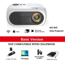 시네빔 빔프로젝터 미니빔프로젝트 지원 네이 폰 전화 스틱 가정용빔프로젝터, 03 only projector_02 미국 플러그