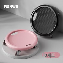 스케이트보드 피트니스 무음건 복부활차 살빼기 복근 신기주전자 스크라이빙보드 조끼라인 훈련 스케이트보드81433, 핑크블랙-건복반세트【무릎패드 증정】