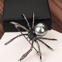 브로치 옷핀 브롯치 거미 화이트실버 너브로치 노출방지 옷핀 미니 뱃지 단추