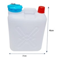 넓은 주입구 이중마개 약수터 물통 20L 사각말통 약수물통, 1개