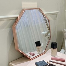 [브래그디자인] 350x350 팔각 거울 (로즈골드), 로즈골드