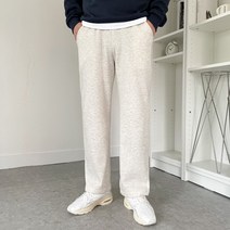 남자 기모 스판 트레이닝 일자 와이드 밴딩 팬츠(5COLOR)
