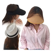 [엔비] 여성 데일리 여름 썬캡 페도라 밀짚 모자 6900원