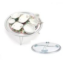 시골밥상 양철상 쟁반상 나전칠기상 양은상 철밥상 옛날상 자개상 혼술상 양철밥상 양은식탁, 접이식발상 - 특왕대(2-3인용 56cm)