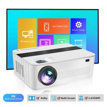 미니빔프로젝터 캠핑용 가정용 휴대용 YERSIDA HD Wifi 프로젝터 1080P 5G WiFi 블루투스 지원 4K 업그레이드 9500 루멘 야외 영화 3D 홈 시네마 비머, MultiScreen Version_미국 플러그