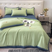 YOUPAN 프리미엄 시원한 여름 이불 부드러운 투톤 양면 얇은 이불 세트