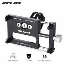 해외직구 GUB G-85 조절식 알루미늄 합금 자전거 휴대폰 홀더 핸들바 MTB 자전거 Mou, Black