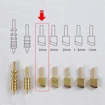 전기 입문자용 크리져 인두 핸드미싱 수동 가죽 가정용 크리저 도구 공방 가죽공예 전문가용, 4mm 에지