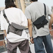 [바보사랑] 남자 여자 캐주얼 스트릿 크로스백 가방[옷자락]