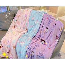 산리오 무릎담요 시나모롤 쿠로미 키티 포차코 캐릭터 무릎담요