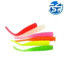 AfishLURE 전체축광 루어웜4cm 15pcs 볼락 풀치 전갱이, Lime(축광), 0.35g