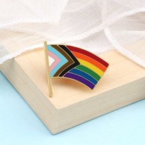 프라이드 레인보우 플래그 LGBT 에나멜 핀 커스텀 인 클랙스 진행 하트 브로치 패션 배지 쥬얼리 친구 선물, [03] Flag 2