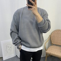 남녀공용 골지 코듀로이 니트 라운드 맨투맨 6color