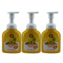 #해피바스 레몬이랑 손씻/키위랑 손씻자 버블핸드워시, 키위랑 손씻자250ml, 3개