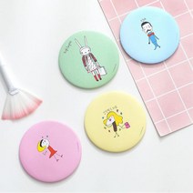 판촉용 주문제작 손거울 휴대용 일러스트 심플 여친, 1개, 랜덤 (44,035개)