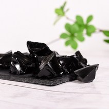 애완돌 반려돌 100g 러프 로즈 쿼츠 황수정 자수정 천연 석재 크리스탈 원시 형석 흑요석 청금석 수족관, [01] 100g, [10] Obsidian 35cm