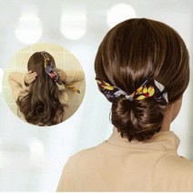 22 색상 Deft Bun 여성용 머리띠 헤어 액세서리 소녀 귀여운 머리 밴드 로프 빈티지 헤어 보우 밴드 2021 New Hair Bun Maker, 1개, 01 s-white-01 싱글 사이즈