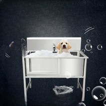 반려동물 전용 욕조 강아지 고양이 목욕대 먼지 씻는, 120x70x90 - 깊이 50cm + 도어