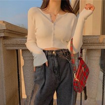 여성 크롭 숏 가디건 6가지 색상