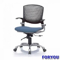 ForU62 사원용 회전의자 멜론 팔유 사출 쿠션 발 사무실의자 사무의자 책상의자, 블랙 레드