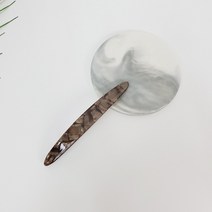 프랑스핀 셀룰로오스 호피 마블 긴타원 반머리 전체묶음 11 cm 자동머리핀