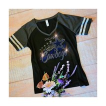 달라스 카우보이 라인스톤 새 V 티셔츠 S~4X, 3XL