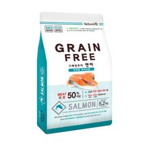 네츄럴오 그레인프리 연어 강아지 반려견 애견 사료 5.2kg