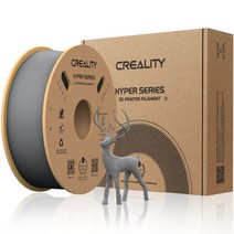3d펜 필라멘트 PLA필라멘트 CREALITY 하이퍼 시리즈 PLA 1kg 고정밀 고속 냉각 모든 FDM 3D 프린터용 더 나은 유동성, 1KG Gray