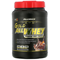 올맥스 뉴트리션 AllWhey 골드 100 % 유청 단백질 + 프리미엄 분리 초콜릿 2 파운드 907g, 1개
