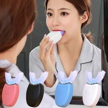 U형 초음파 전동 칫솔 고주파 자동양치 미백 효과 초음파 전동 칫솔, 3-7세 어린이/핑크