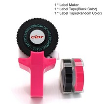 CIDY 미니 휴대용 프린터 DIY Handhold 타자기 라벨 메이커 MOTEX E101 레터링 기계 3D 엠보싱 수동 테이프, 07 분홍색_01 기타