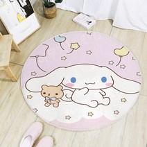 귀여운 동물 토끼 타원 러그 얇은 카페트