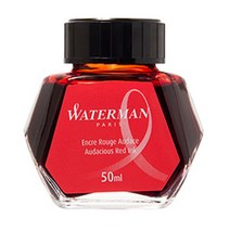 워터맨 만년필 병잉크 50ml, 적색, 1개