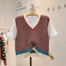 핑크피그 사슬 칼라플 니트 베스트(PPA22V1025)