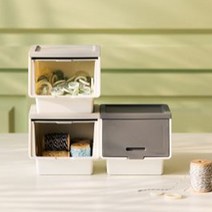 에잇나인 기숙사 필수품 플라스틱 서랍장 펜트리 슬라이딩 리빙 박스 정리함, 1개, 쿨그레이