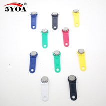 휴대용 전자키 복사기 1개/몫 새로운 도착 iButton 복사 카드 RFID 키 체인 링, 06 YELLOW