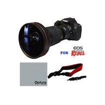 HD 240° FISHEYE 렌즈 FOR 캐논 EOS Rebel T7 DSLR with 18-55mm and 75-300mm 렌즈