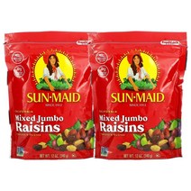Sun-Maid 썬메이드 캘리포니아 믹스드 점보 레이즌 건포도 340g 2팩