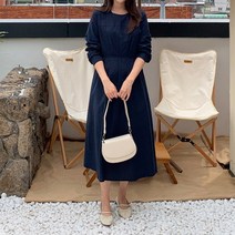 [바보사랑] 겟잇미 추리카 라운드 스트랩 플레어 롱원피스