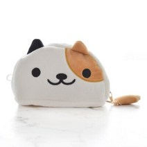 귀여운 고양이 연필 케이스 만화 플러시 장난감 선물 연필 가방 카와이 대용량 연필 상자 소녀 소년 문구 학교 용품 필통, 백포도주와 커피