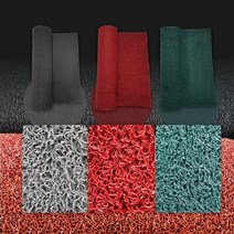 미끄럼방지 코일매트 쿠션롤매트 영업장 아파트현관 출입구매트 폭120cm x 길이 50cm 단위로 재단판매, C타입(외부용), 녹색