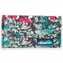 KAVU 여성용 Mondo Spender 지갑 제트 블랙 원 사이즈, Painted Floral