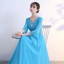 시상식 합창단복 원피스 드레스 성가대 2부 롱 웨딩 셀프 스냅 피로연