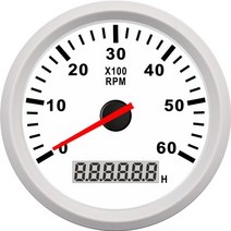 야구스피드건 속도측정기 스피드건 범용 보트 타코미터 해양 타코 미터 게이지, 6000rpm