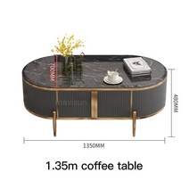 북유럽 디자인 산업 스타일 캐비닛 창조적 개성 포스트 모던 완전 장착 대리석 슬레이트 커피 테이블 화이트 스탠드 TV다이 안방tv다이거실장세트 서랍형tv다이장식장, 135M coffee table