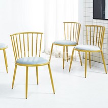 와이디 크라운 골드 체어 인테리어 벨벳 의자, 핑크(YWC2091-PK)